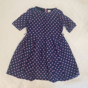 Navy Blue Polka Dot Dress